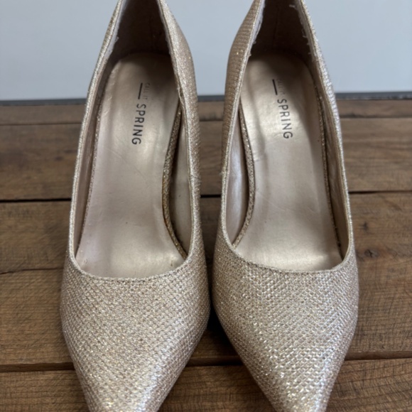 Shiny Gold Heels CALL IT SPRING - Picture 3 of 6